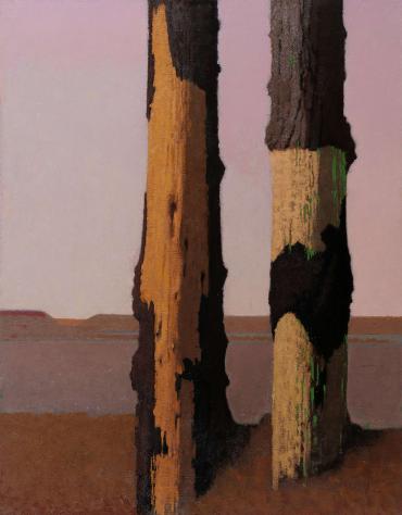 Antoni Starowieyski - "Dwa drzewa" 1999, olej:płótno 180x140